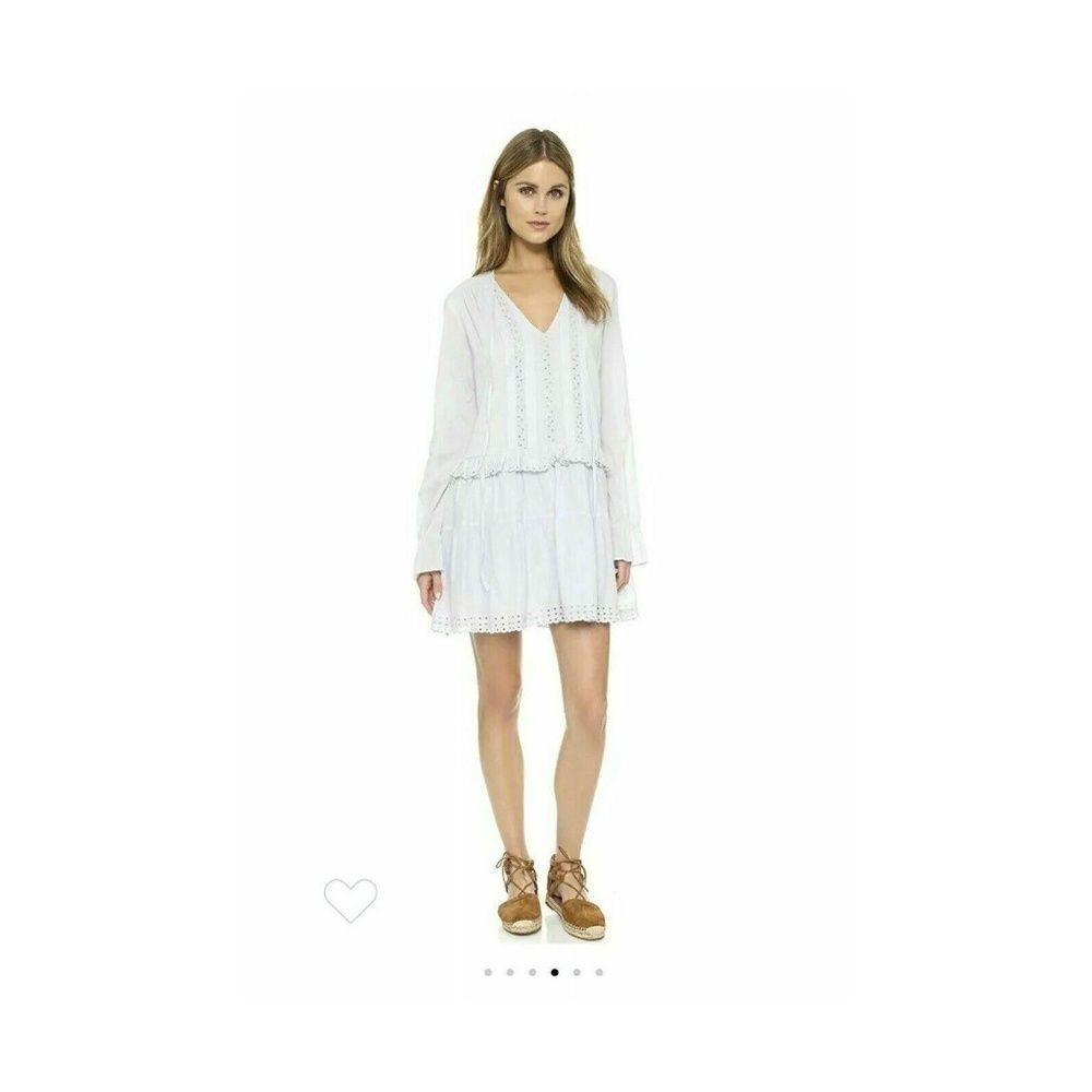 St.Roche‎ Eyelet Ruffled Boho Tunic Dress Sz XS, L
